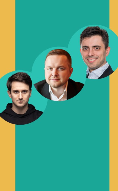 Дмитро Швець, Дмитро Волконський і Олег Рогінський. Фото з особистого архіву / Ілюстрація Анна Наконечна