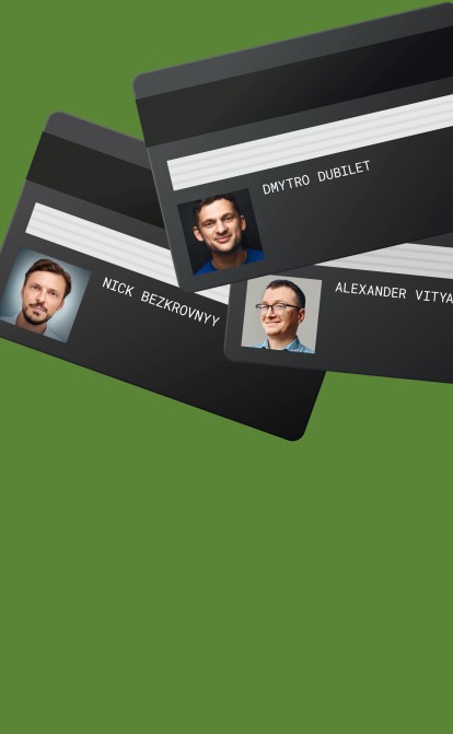 Микола Безкровний, Дмитро Дубілет, Олександр Вітязь. Фото офіційні джерела/колаж Forbes /Shutterstock