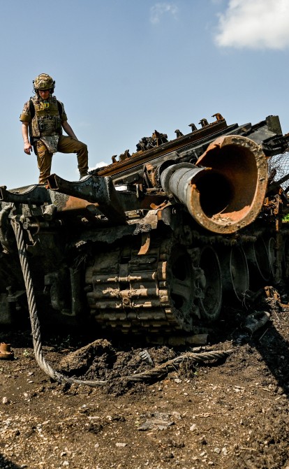 За минулий рік з 3330 танків, які були на озброєнні РФ на 24 лютого 2022 року, втрачено 3031 танк, за даними Генштабу ЗСУ /Getty Images