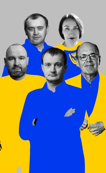 Александр Конотопский, Алекс Лисситса, Тарас Чмут, Юлия Бадритдинова и Герхард Бьош /Иллюстрация Александра Карасева