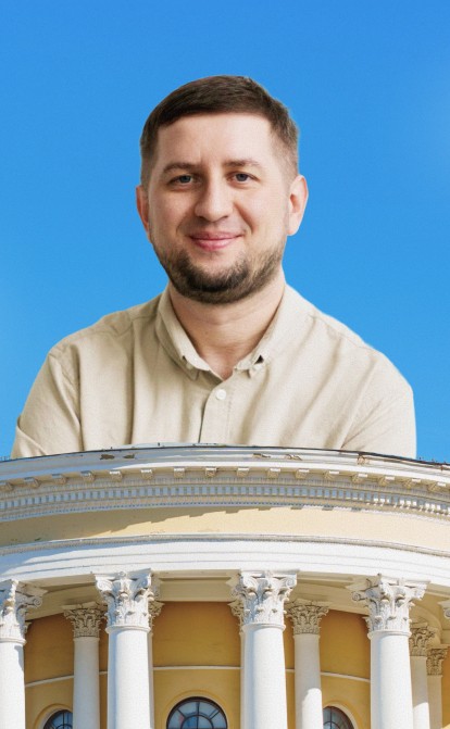Дмитро Сидоренко – новий управитель Жовтневого палацу (МЦКМ) /колаж Анастасія Решетнік