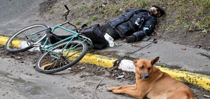 «Російські матері! Навіть якщо ви виховували мародерів, то як вони стали ще й катами?». Президент Зеленський про Бучанську трагедію /Фото Getty Images