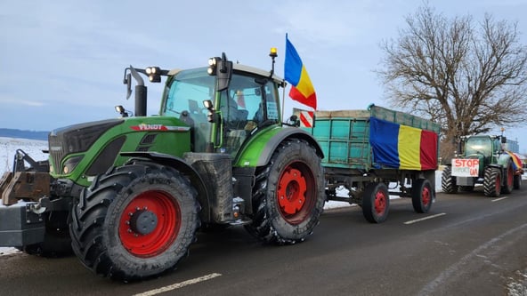 Румунські фермери заблокували два пункти пропуску на кордоні з Україною