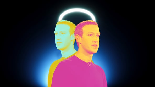 Марк Цукерберг, глава Facebook. Фото Getty Images / Ілюстрація Анна Наконечна