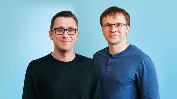 Сооснователи Grammarly Алексей Шевченко (слева) и Максим Литвин. Фото Grammarly