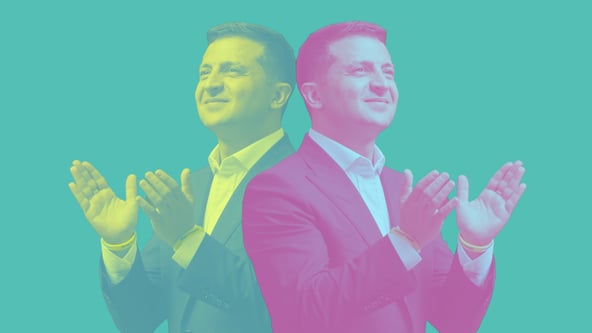 Владимир Зеленский, президент Украины. Иллюстрация Shutterstock/Анна Наконечная