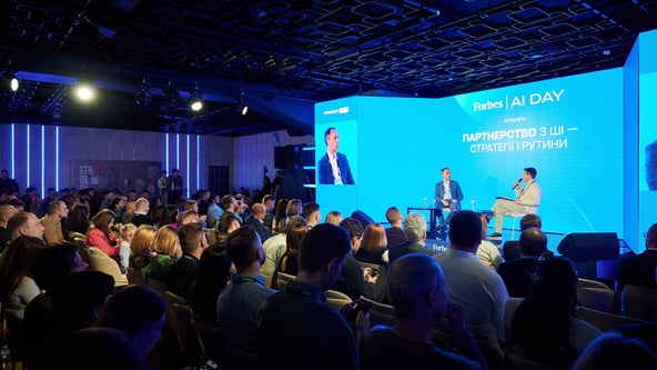 Сергей Черненко, глава правления ПУМБ и Владимир Федорин, редактор-основатель Forbes Ukraine