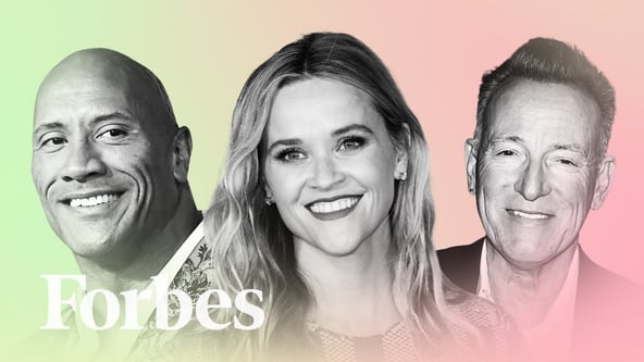 Двейн Джонсон, Різ Візерспун і Брюс Спрінгстін. Ілюстрація Forbes