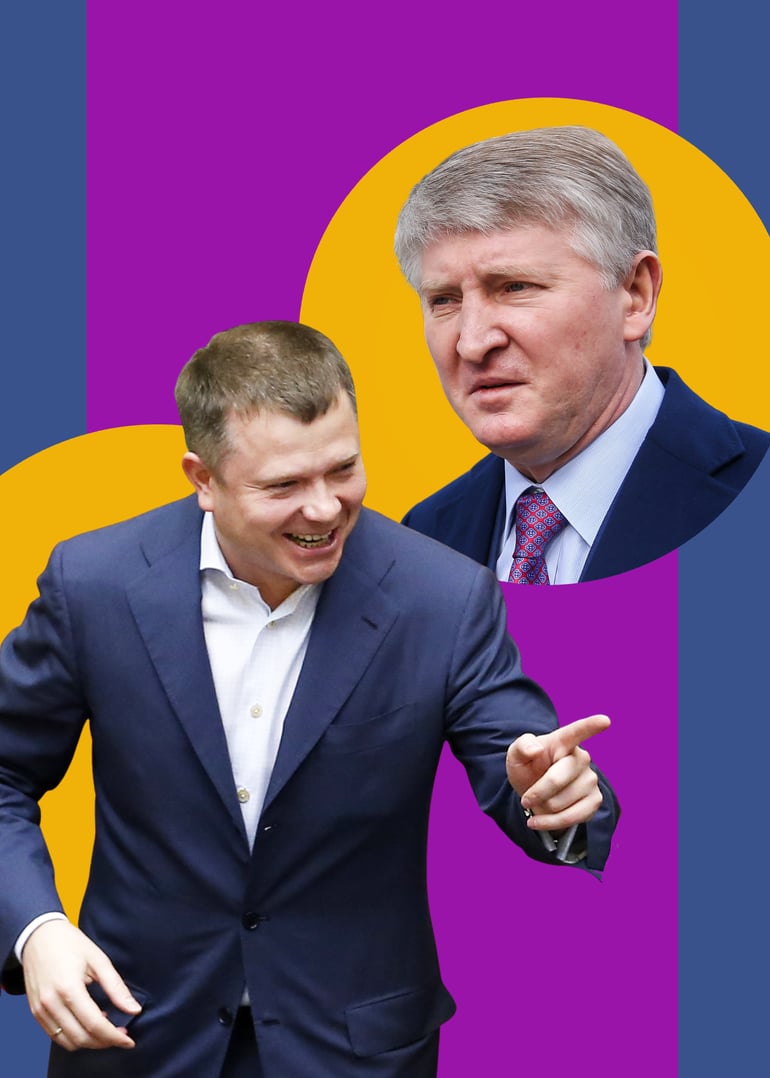 Головні вигодонабувачі – «Метінвест» Ріната Ахметова та Ferrexpo Костянтина Жеваго. Фото: Getty Images/УНІАН. Ілюстрація: Ганна Наконечна