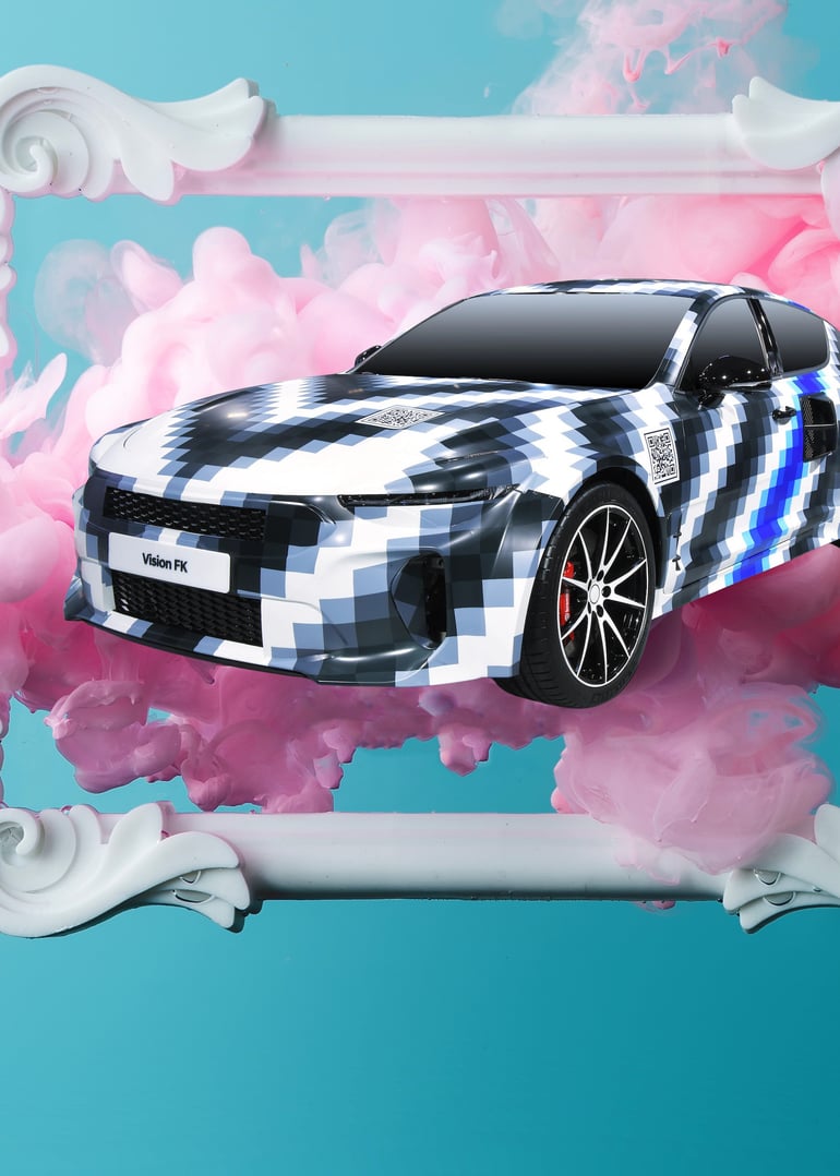 Vision FK — концепция спортивной машины. Фото HYUNDAI MOTOR/Иллюстрация Shutterstock/Анна Наконечная