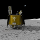 Визуализация космического аппарата Blue Ghost компании Firefly Aerospace на поверхности Луны. /firefly.com