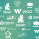 Колаж з лого мереж АЗС: ОККО, WOG, БРСМ, UPG, Укрнафта, Shell, Авіас, KLO /коллаж Анастасия Левицкая