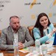 На фото слева направо: заместитель министра финансов Роман Ермоличев, заместитель министра финансов Ольга Зыкова, правительственный уполномоченный по управлению государственным долгом Юрий Буца. /пресс-служба Минфина