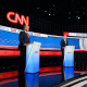 Дональд Трамп та Джо Байден на перших дебатах у виборчій кампанії президента США 2024 року /Getty Images