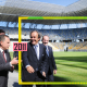 Есть где участвовать. Вице-премьер Борис Колеснико (слева) и президент УЕФА Мишель Платини осматривают стадион «Арена Львов». /Getty Images