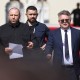 Міністр оборони Рустем Умєров та заступник міністра закордонних справ Сергій Кислиця  спілкуються з представниками ЗМІ. Стамбул, 2 червня 2025 року. /Getty Images