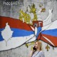Мурал «Косово – это Сербия, Крым – это Россия» в косовском городе Митровица, где большинство населения составляют сербы, 26 августа 2022 года. /Getty Images