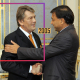 У шість разів дорожче. Президент Віктор Ющенко і глава Mittal Steel Лакшмі Міттал після повторної приватизації «Криворіжсталі». /Getty Images