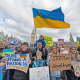 Українці протестують проти путінської війни. /Getty Images