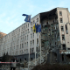 Повреждения отеля в Печерском районе, нанесенные российской ракетной атакой на Киев, столицу Украины. /Getty Images