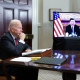 Президент США Джо Байден і президент Китаю Сі Цзіньпін під час віртуального саміту 15 листопада 2021 року /Getty Images