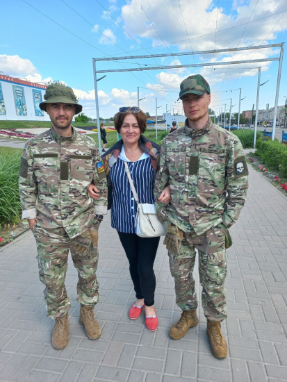Ілля, мама і Назар Грабар /з архіву родини Грабар