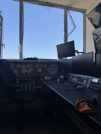 Офіс «5 каналу» зазнав пошкоджень через російську атаку на Київ (фото) /Фото 6