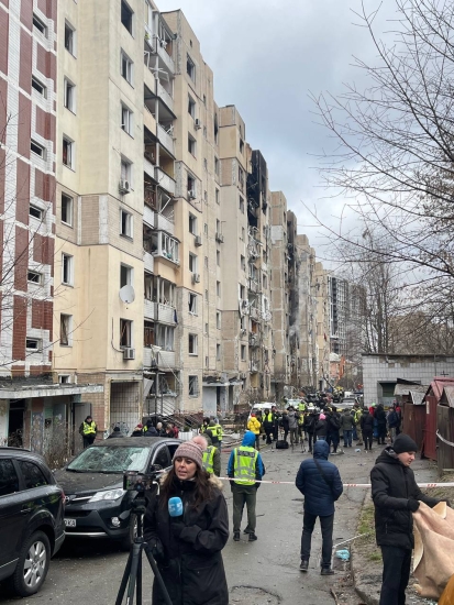 В многоэтажке в Соломенском районе Киева более 30 пострадавших из-за российской атаки (фото) /Фото 3