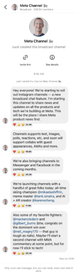 Цукерберг анонсировал каналы в Instagram, а позже – в Messenger и Facebook /Фото 1